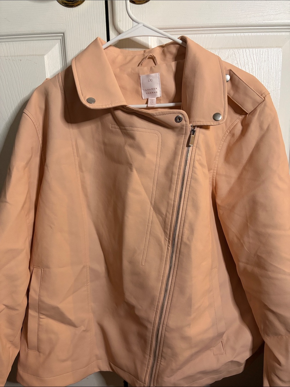 LC Lauren Conrad Peach Moto-Style Jacket